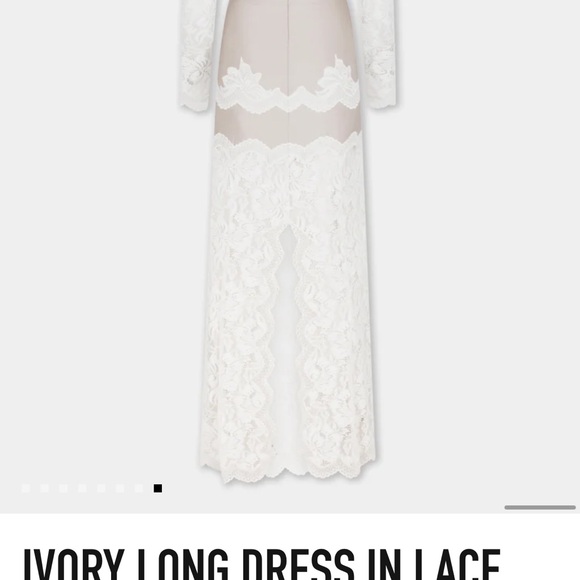 Elegant Ivory Lace Long Dress - Picture 8 of 11